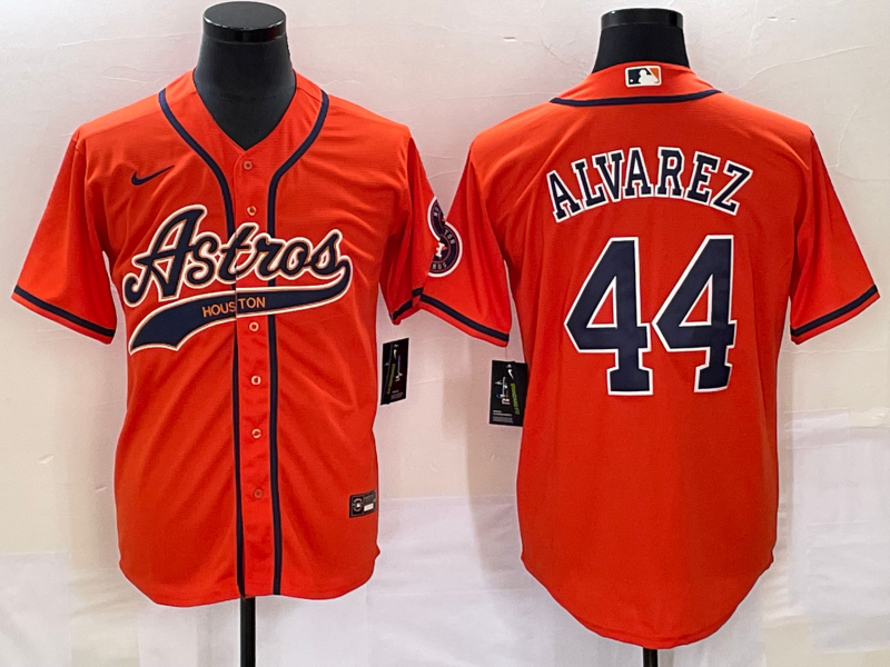 Men's Houston Astros Yordan Alvarez #44 Orange Jersey Joint Edition